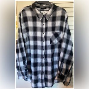 Ava & Viv Plaid Flannel Shirt, size 3x
